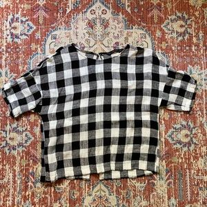 Zara plaid top